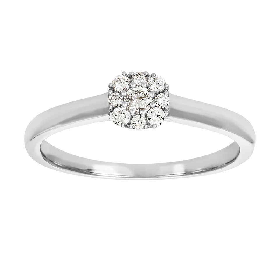 Diamantring i 18K guld, 16.5