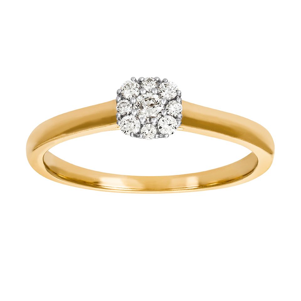 Diamantring i 18K guld, 18.5