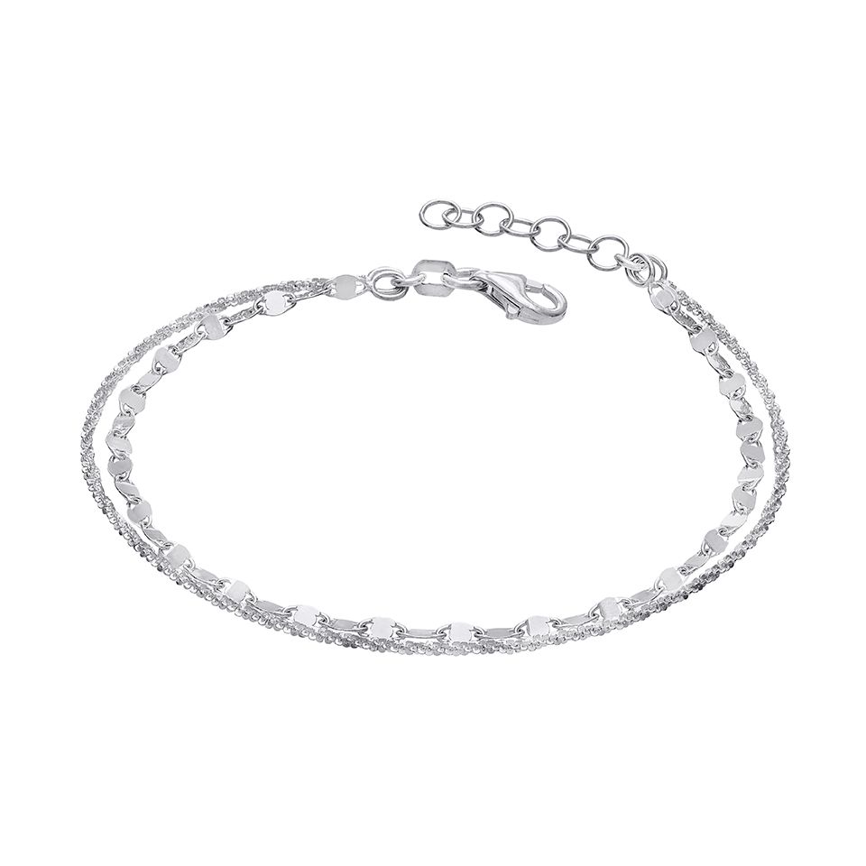 Armband  i &auml;kta silver