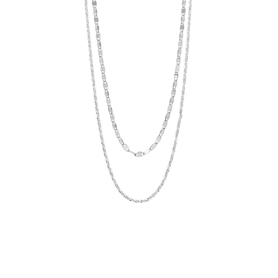 Halsband i &auml;kta silver