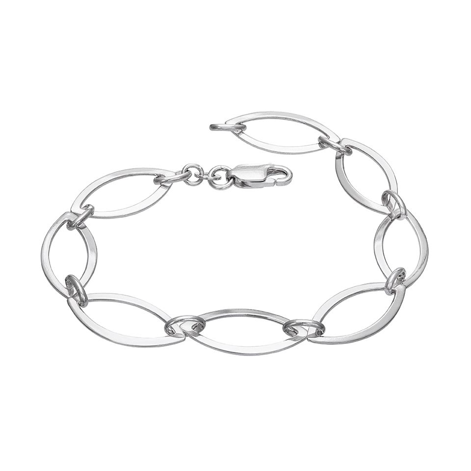 Armband i &auml;kta silver