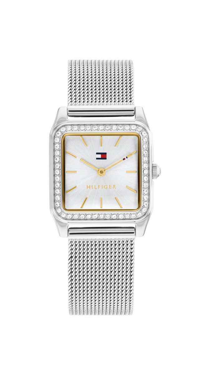 Tommy Hilfiger - Stålklocka med meshband - Guldfynd