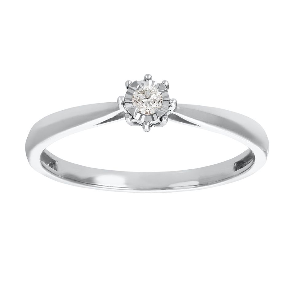 Diamantring i 18K guld, 18.5