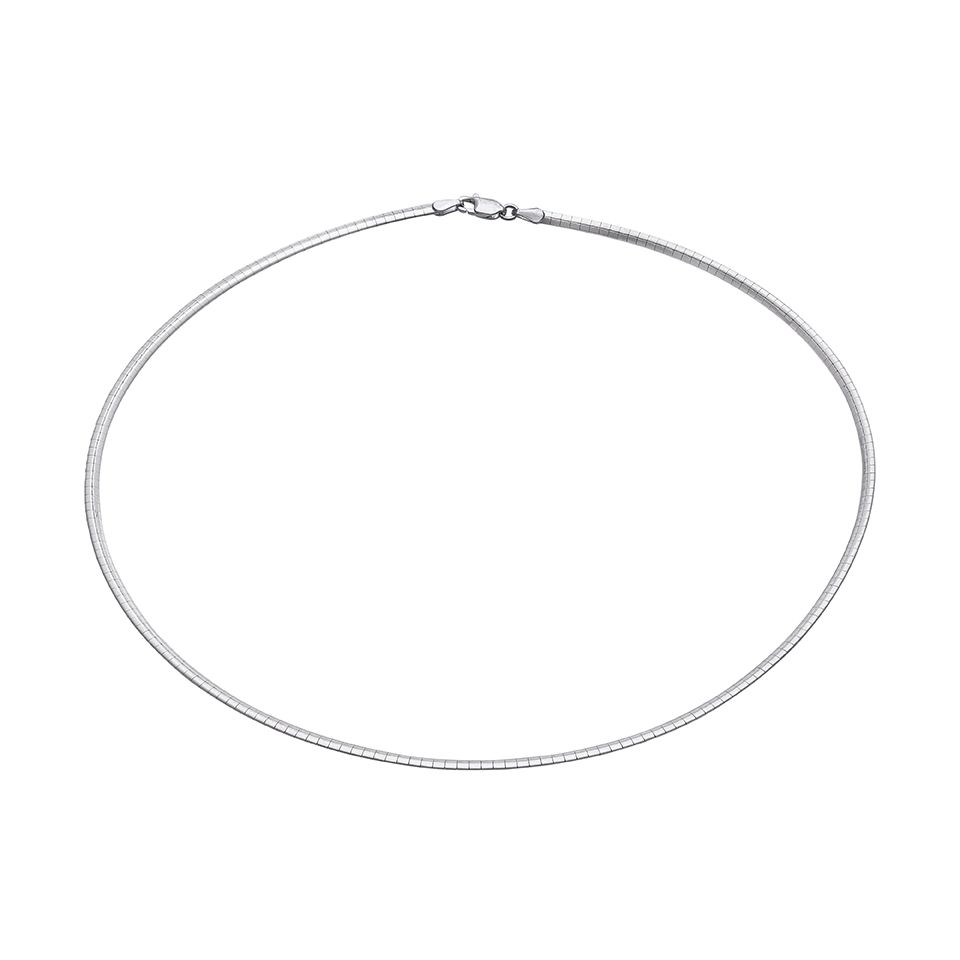 Halsband i &auml;kta silver