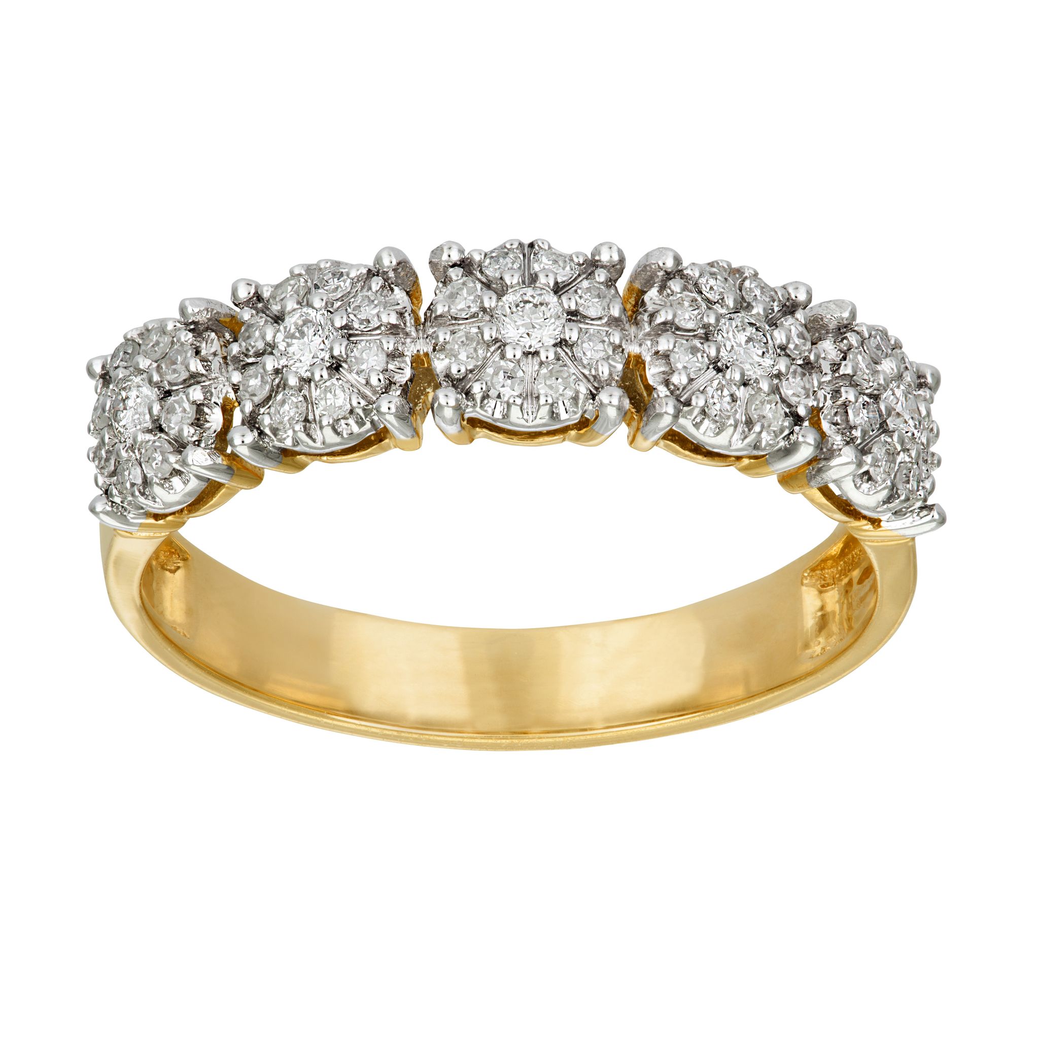 Diamantring i 18K guld, 16.0