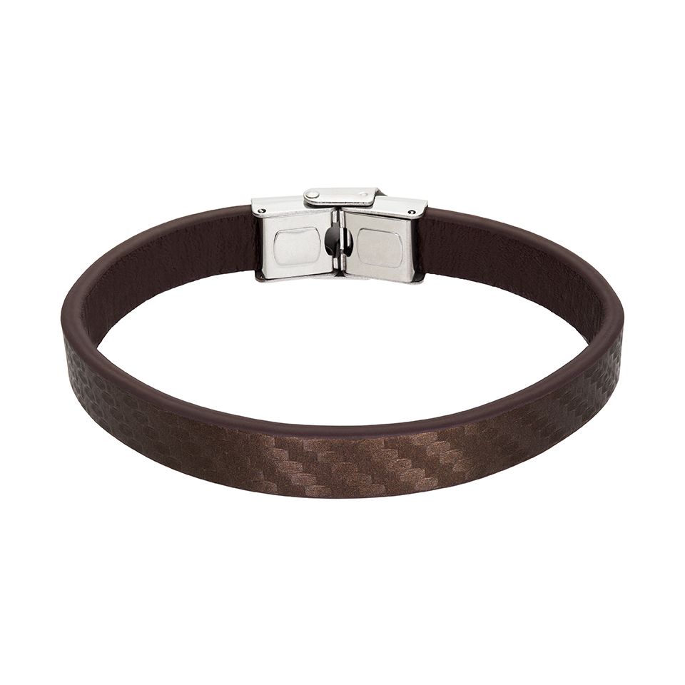 Armband i stål och läder