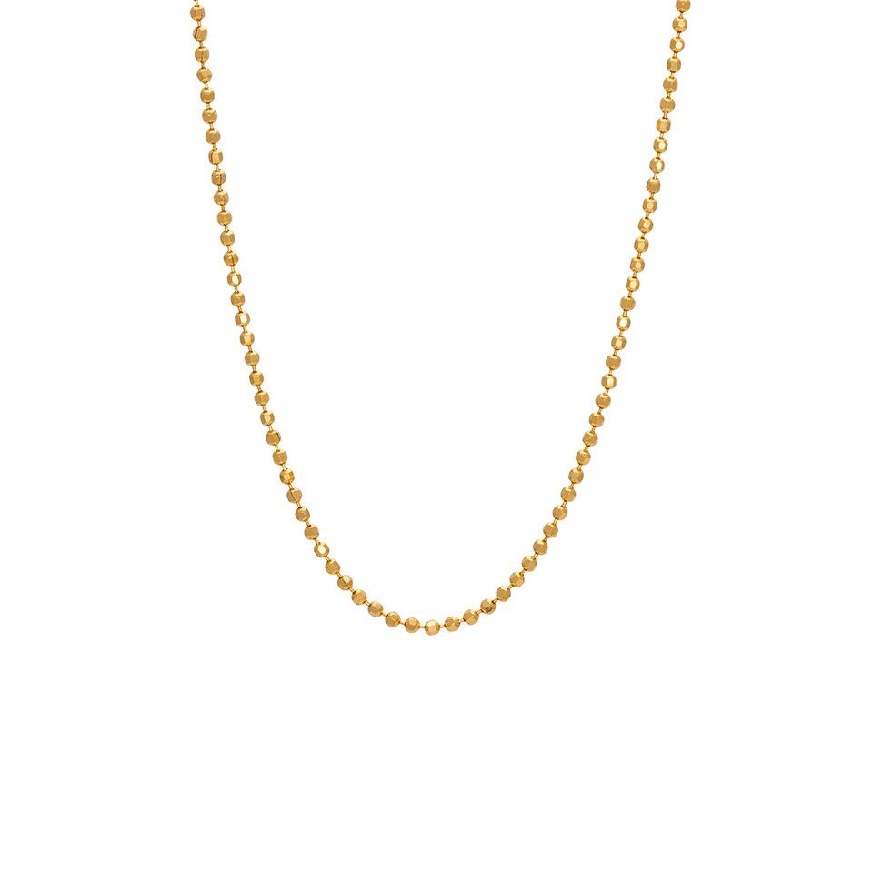 Halsband i &auml;kta silver 45