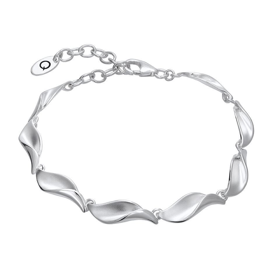 Armband i &auml;kta silver