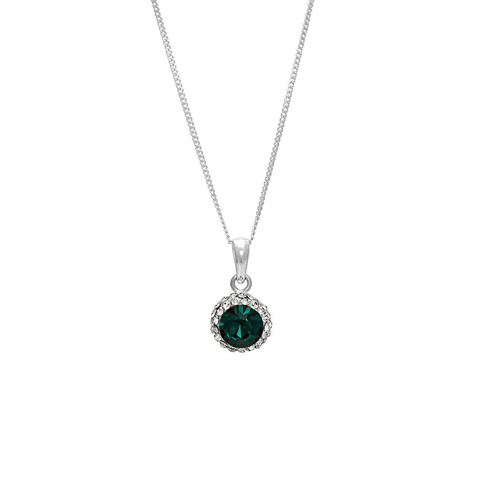 Halsband i &auml;kta silver