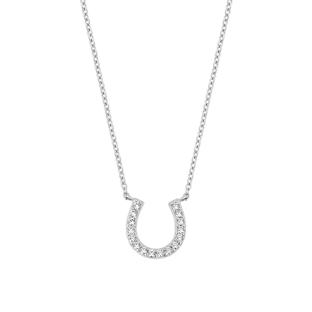 Halsband i &auml;kta silver