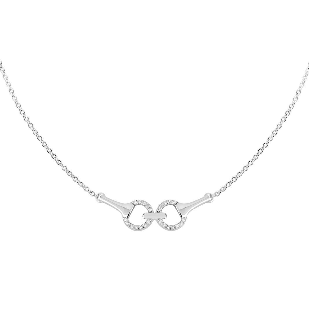 Halsband i &auml;kta silver