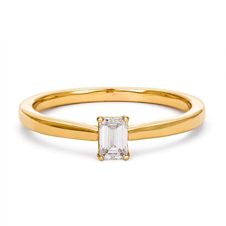 Ring med labbodlad diamant Stella, 17.0