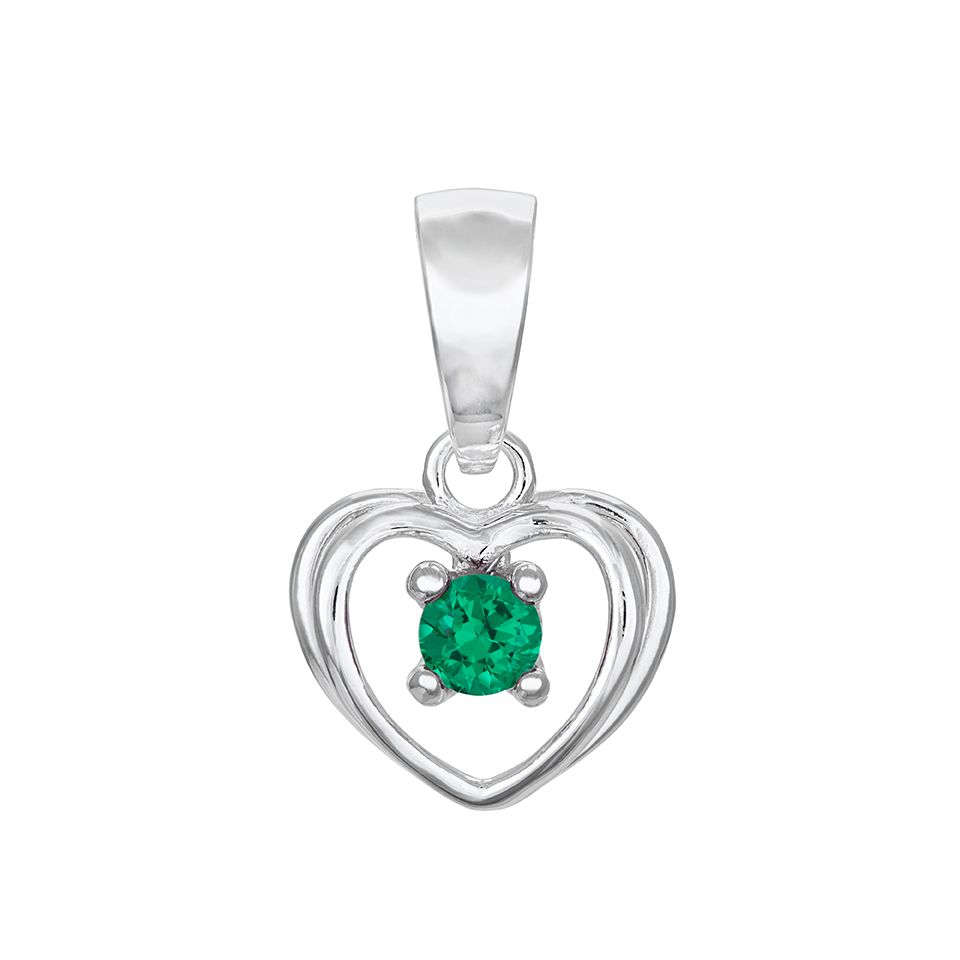 Månadssten maj hängsmycke i äkta silver