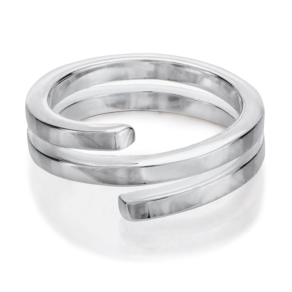 Ring i äkta silver i omlott, 17.0