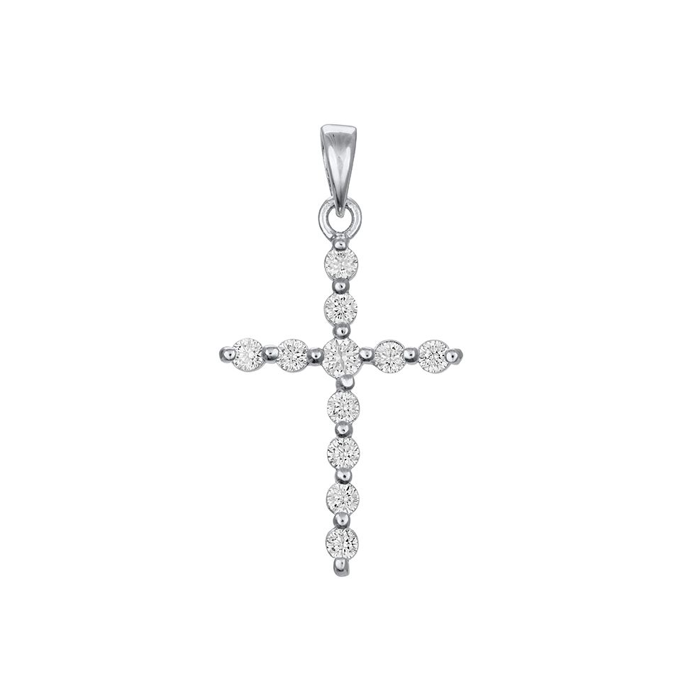 Hängsmycke i äkta silver med kubisk zirkonia