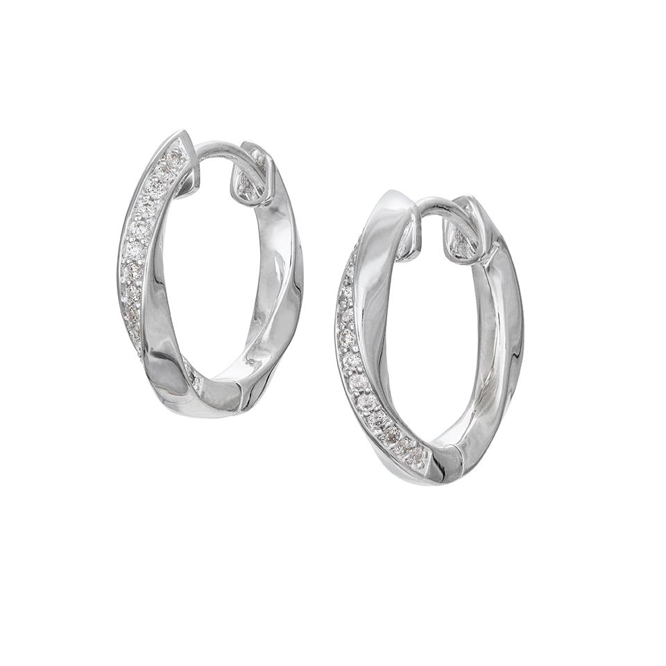 Twistade örhängen i äkta silver