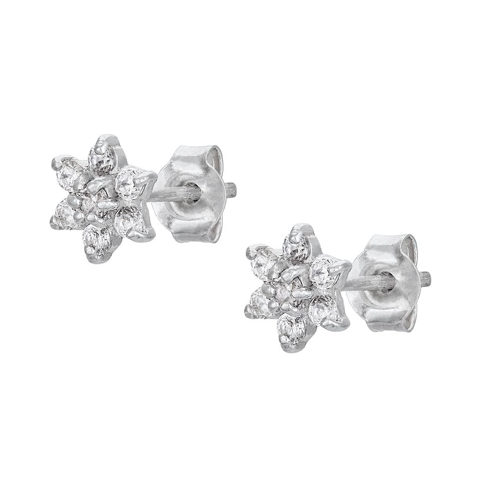 Örhängen i äkta silver med blommor