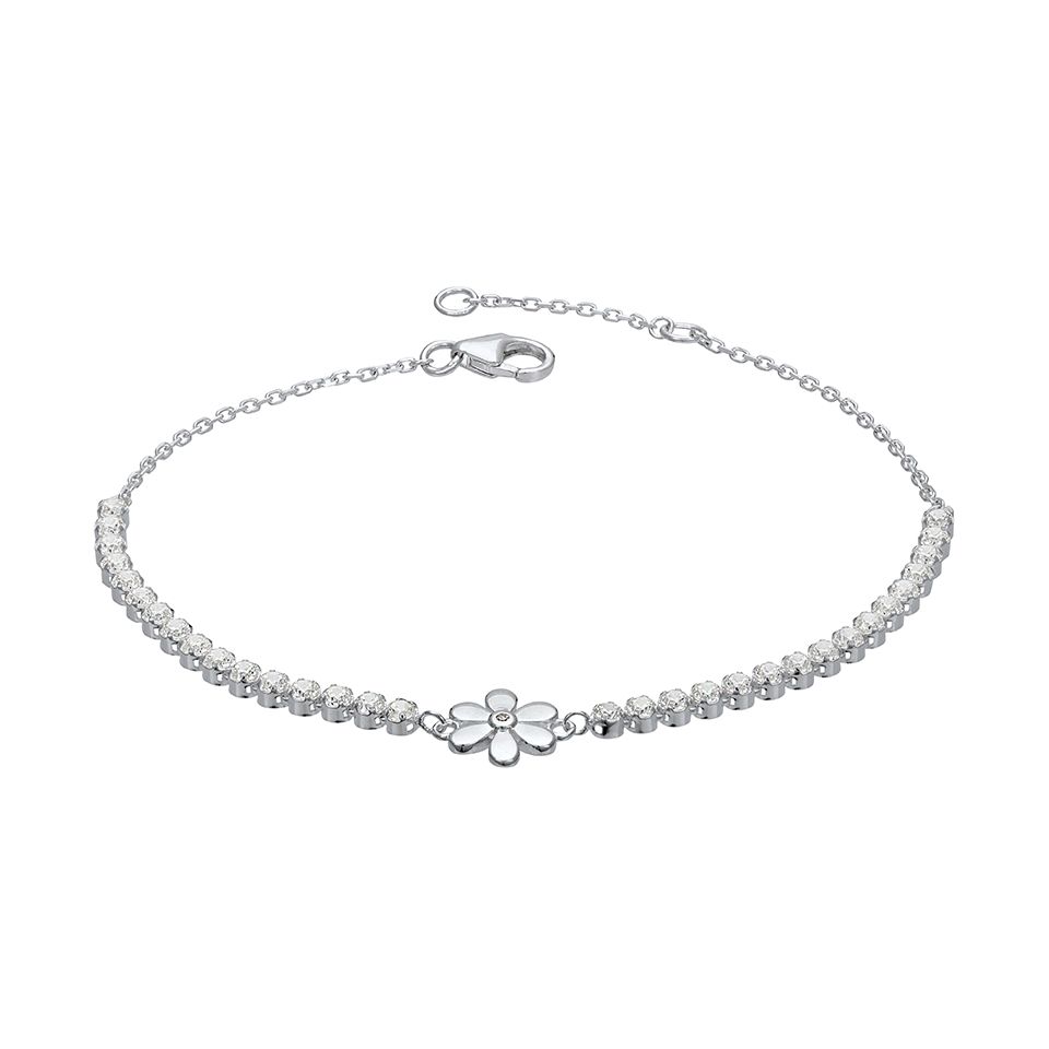 Tennisarmband i äkta silver. - Guldfynd