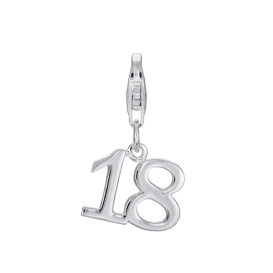 Berlock i &auml;kta silver lucky 18