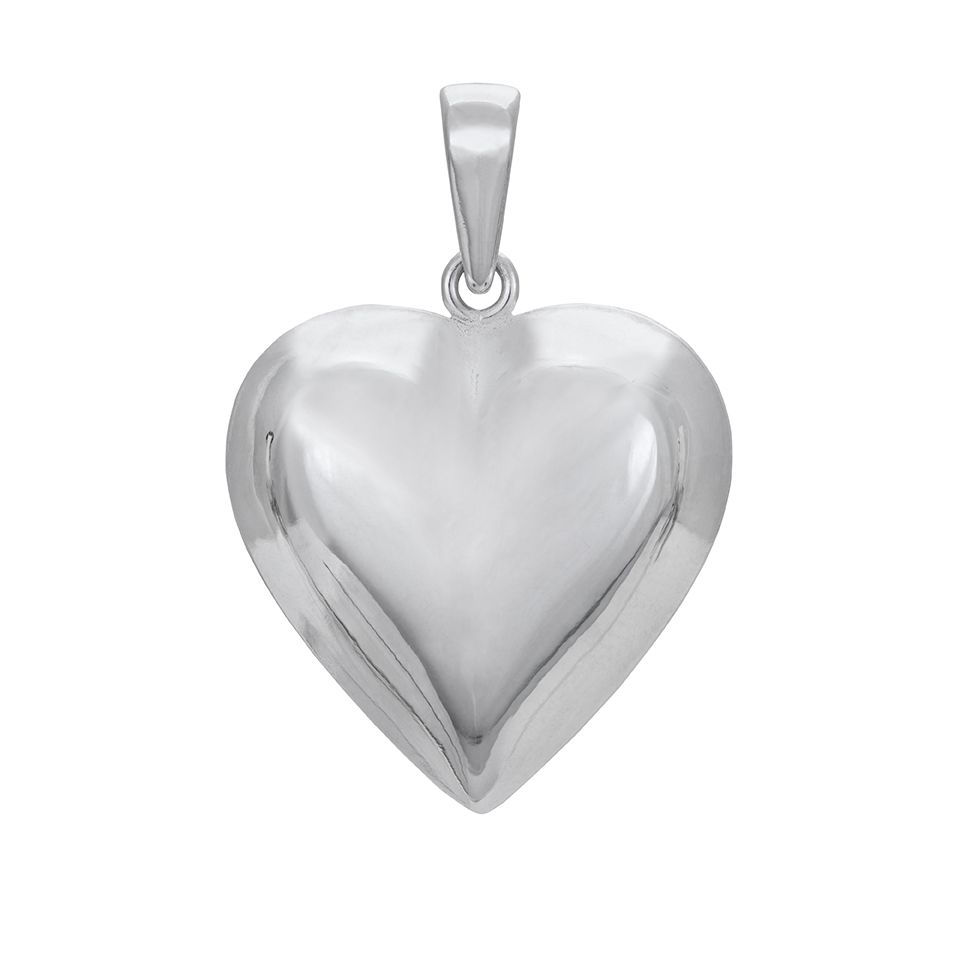 Hängsmycke i äkta silver- Stort hjärta