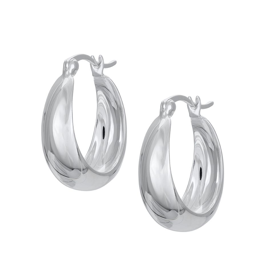 Chunky creoler i äkta silver