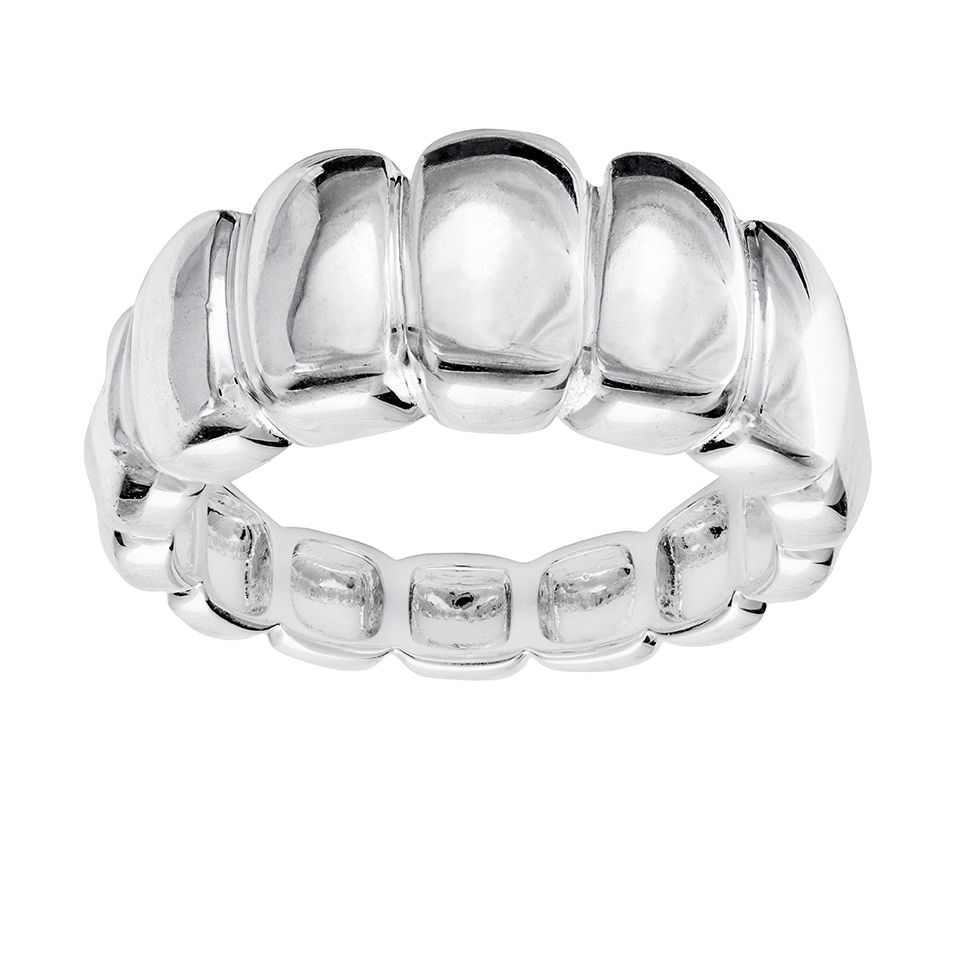 Ring i äkta silver med en bullig form, 21.0