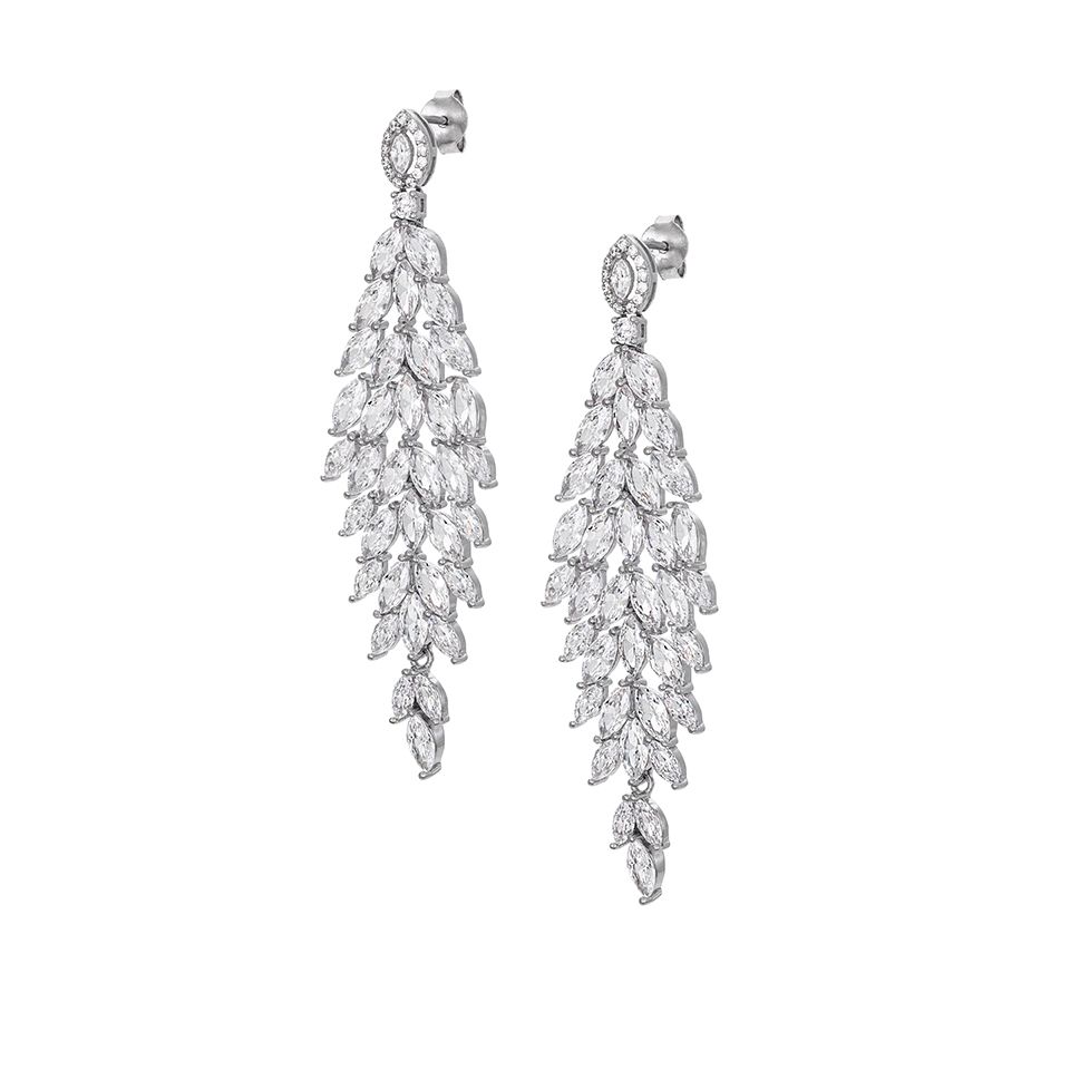 &Ouml;rh&auml;ngen fj&auml;der med vita kubisk zirkonia