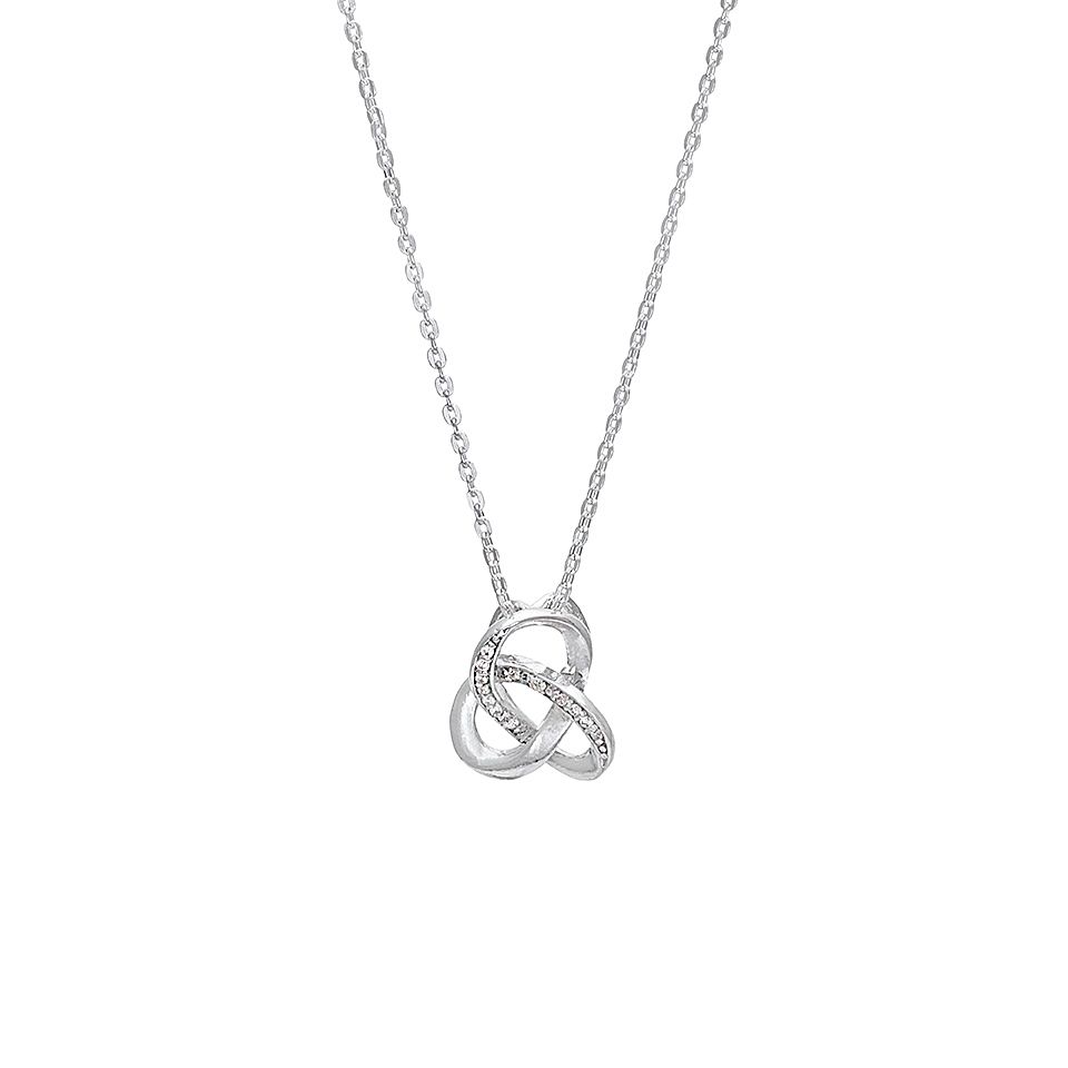 Halsband i äkta silver knut - Guldfynd