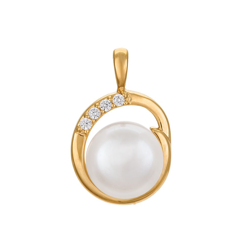 H&auml;ngsmycke i &auml;kta silver med p&auml;rla