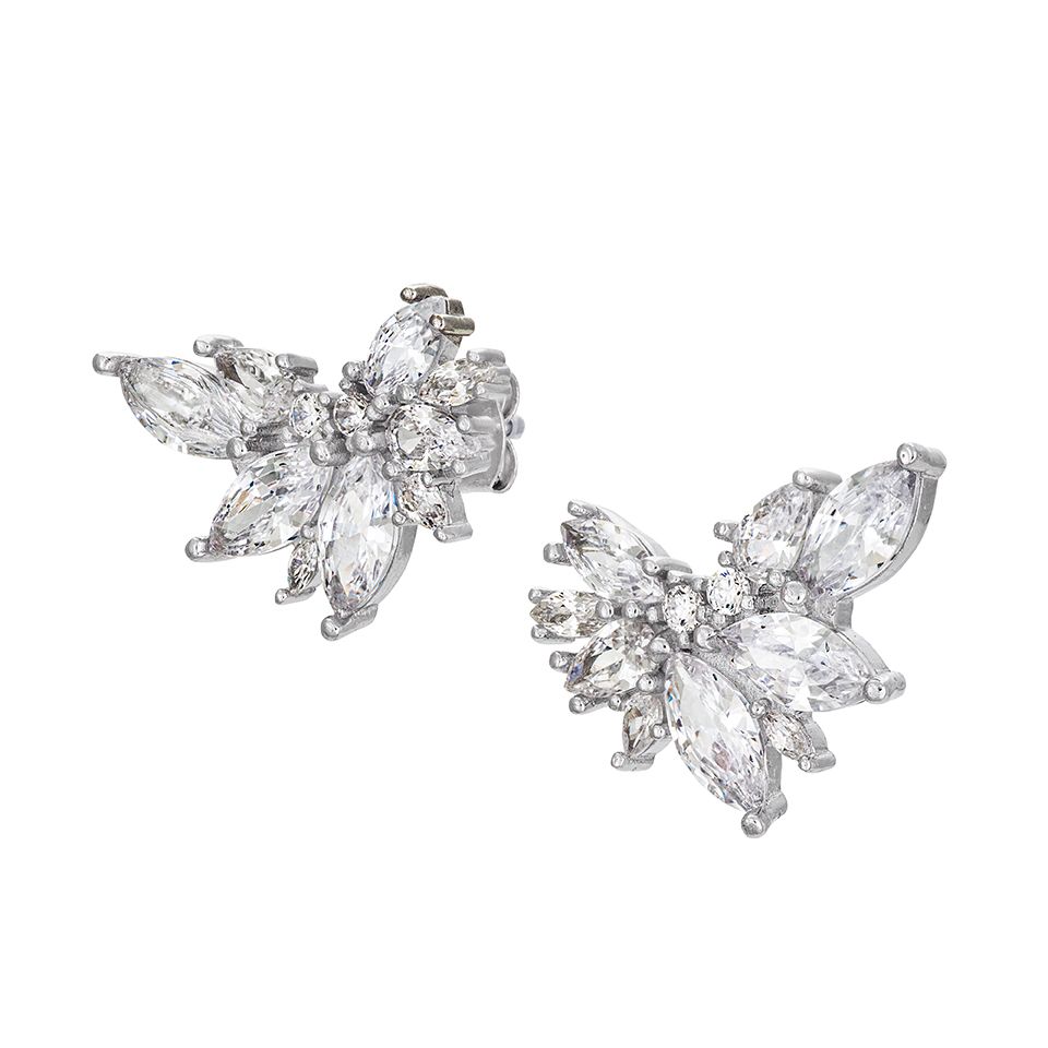 &Ouml;rh&auml;ngen i &auml;kta silver med kubisk zirkonia