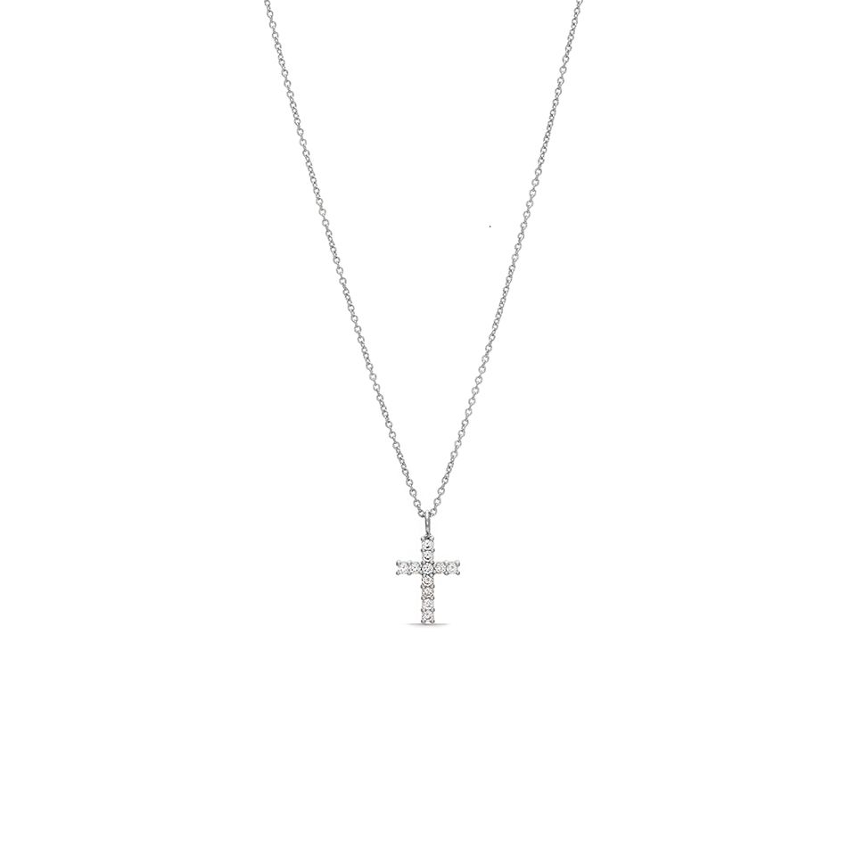 Halsband EVIGHET i äkta silver med kors - Guldfynd
