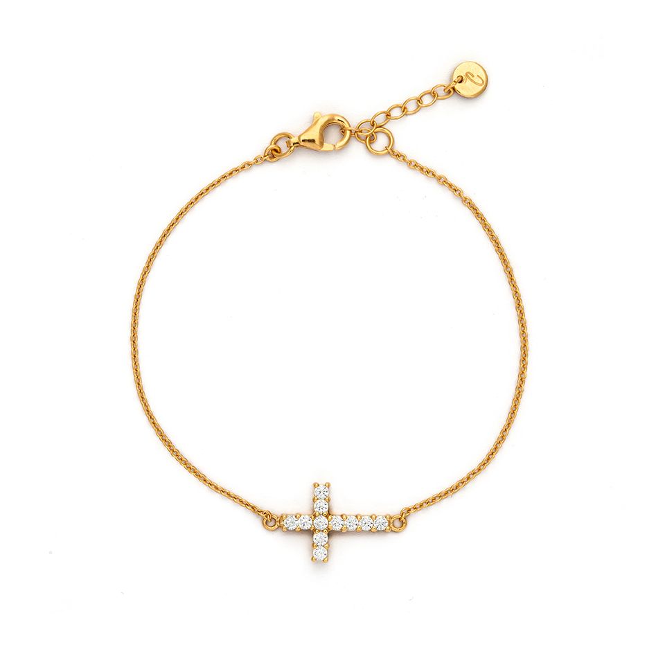 Armband EVIGHET i äkta silver med kors - Guldfynd