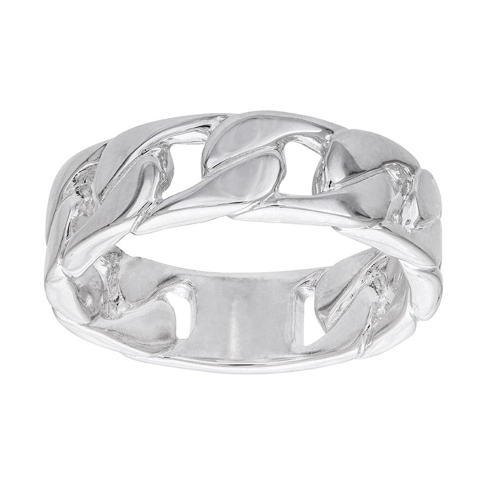 Ring i &auml;kta silver, 22.0