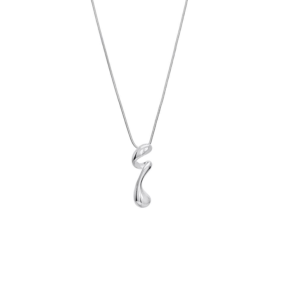 Halsband i &auml;kta silver med sv&auml;ngd h&auml;ngesmycke