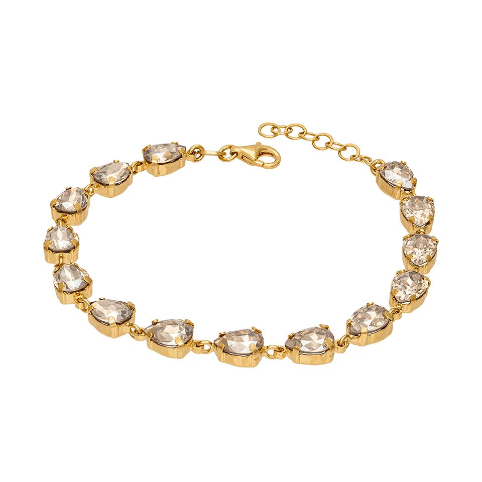 Armband med kristaller i äkta silver