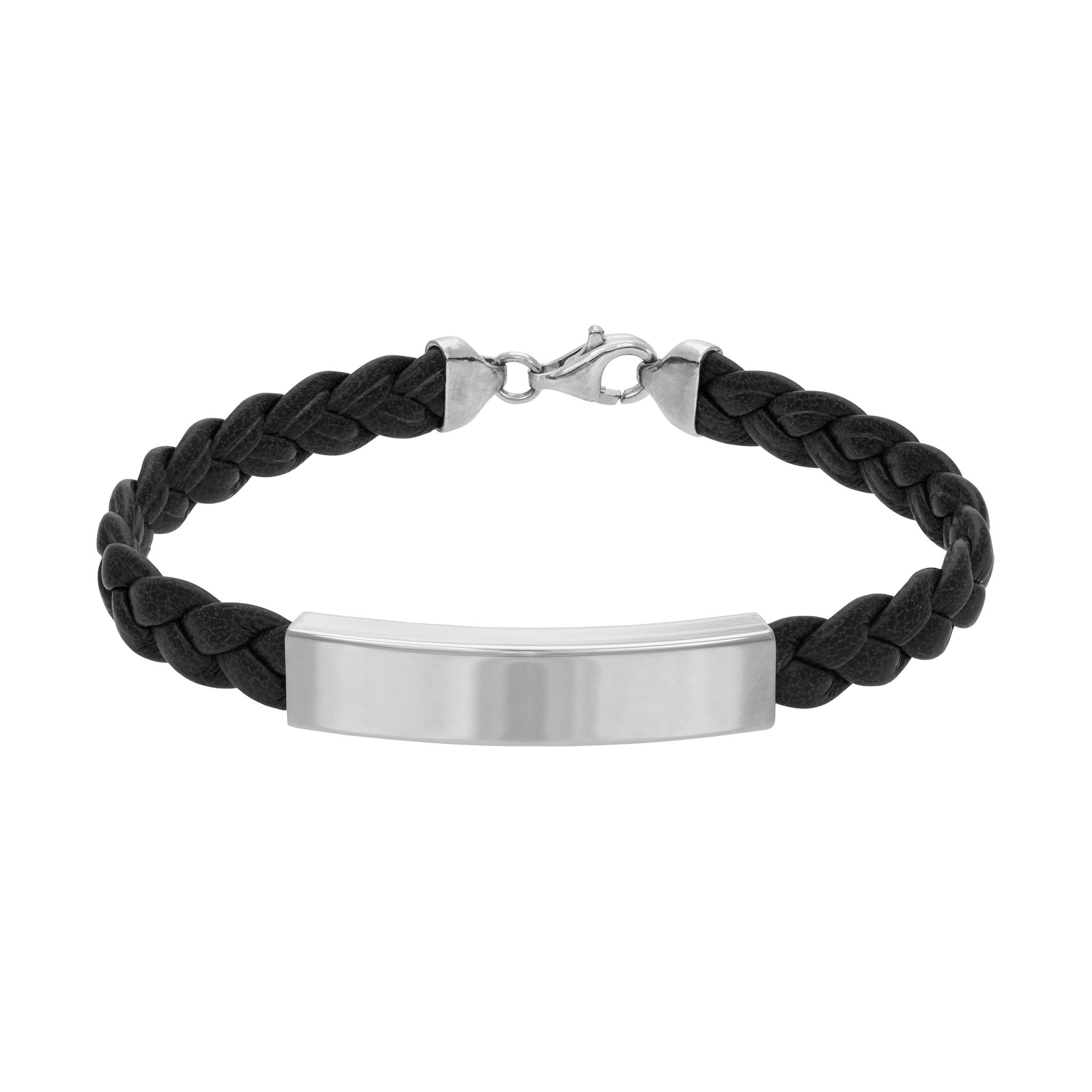 Läderarmband i äkta silver 20cm