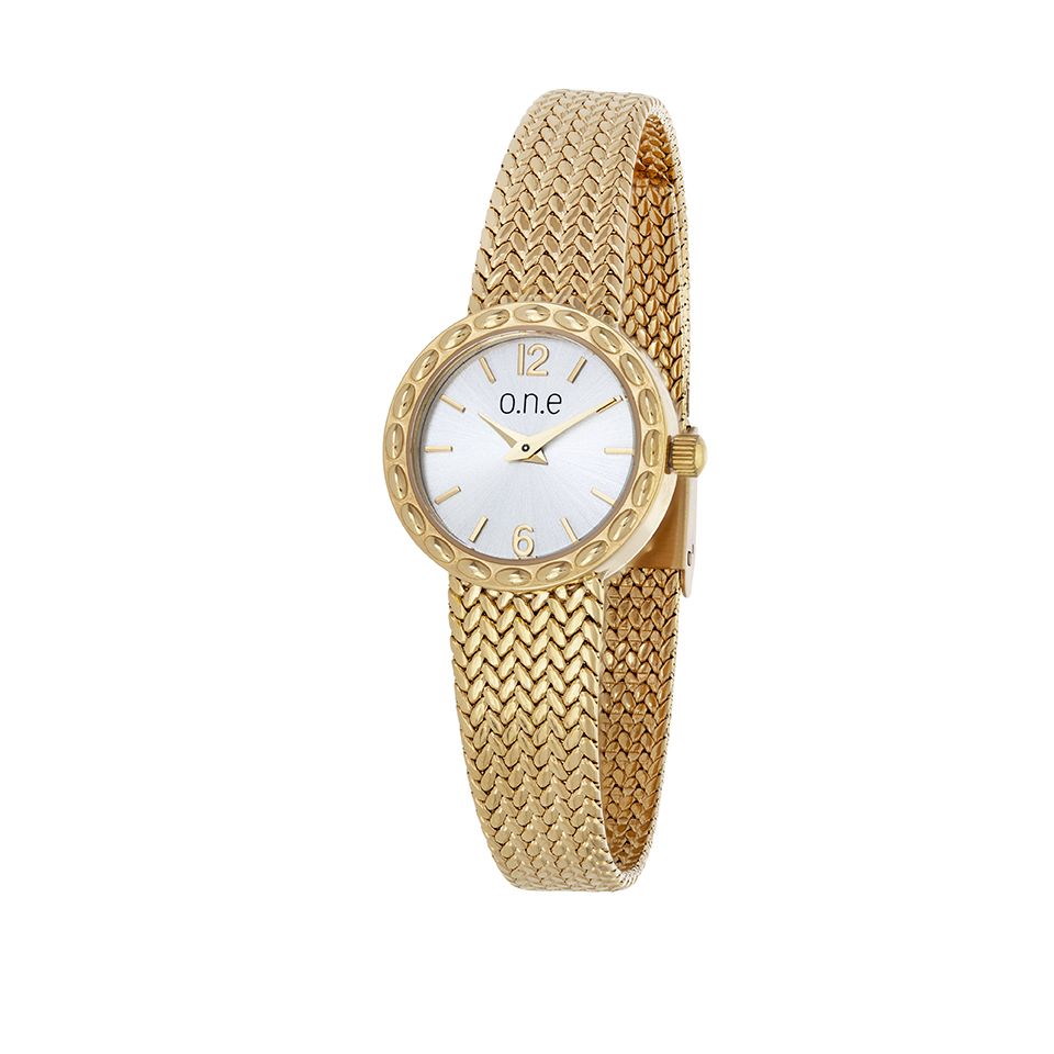 Klocka med flätat armband