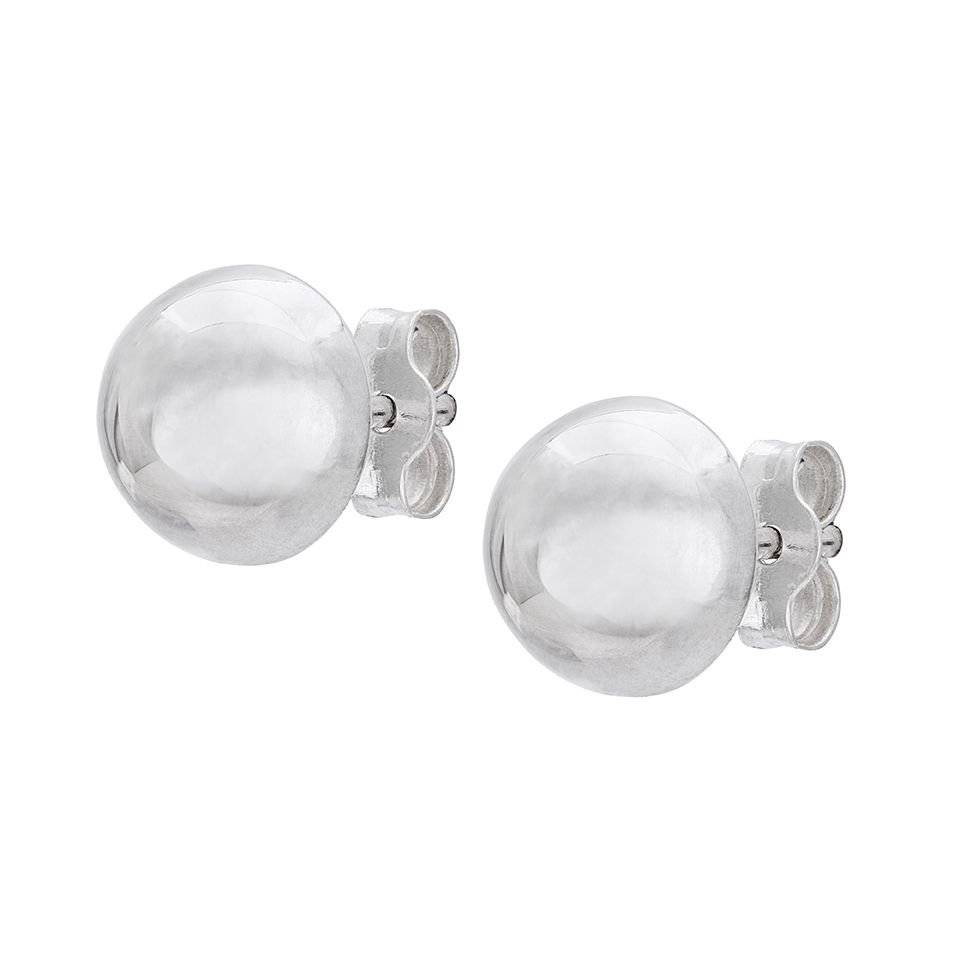 Örhängen i äkta silver halv kula