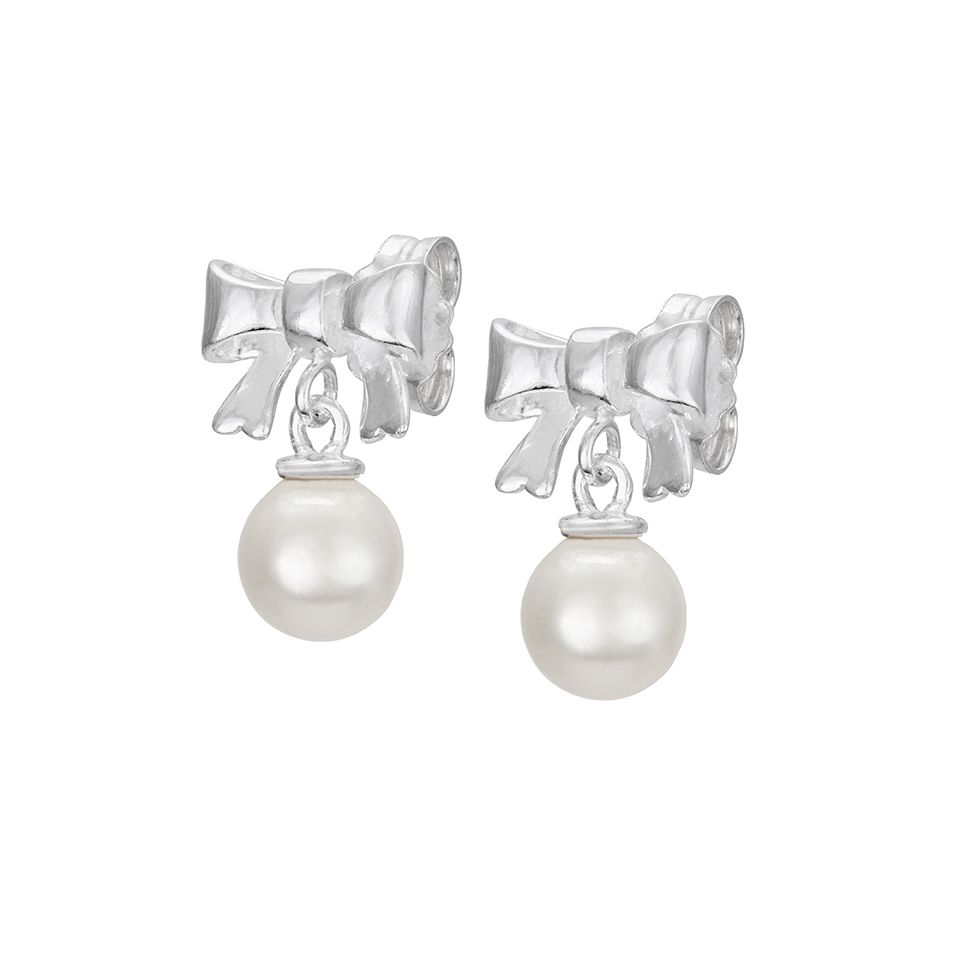 Örhängen i äkta silver rosett