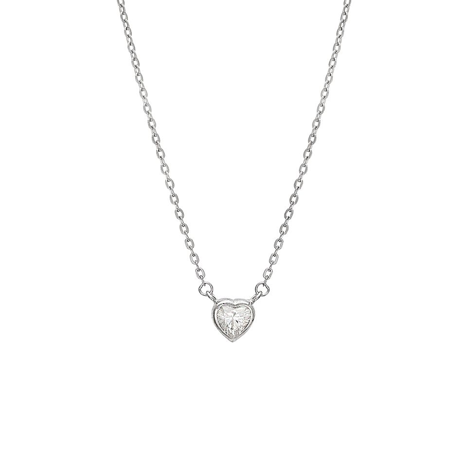 Halsband i äkta silver hjärta