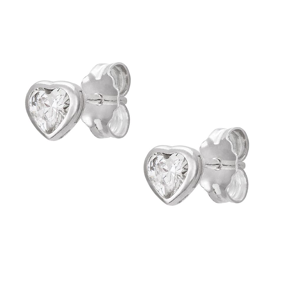 Örhängen i äkta silver hjärta