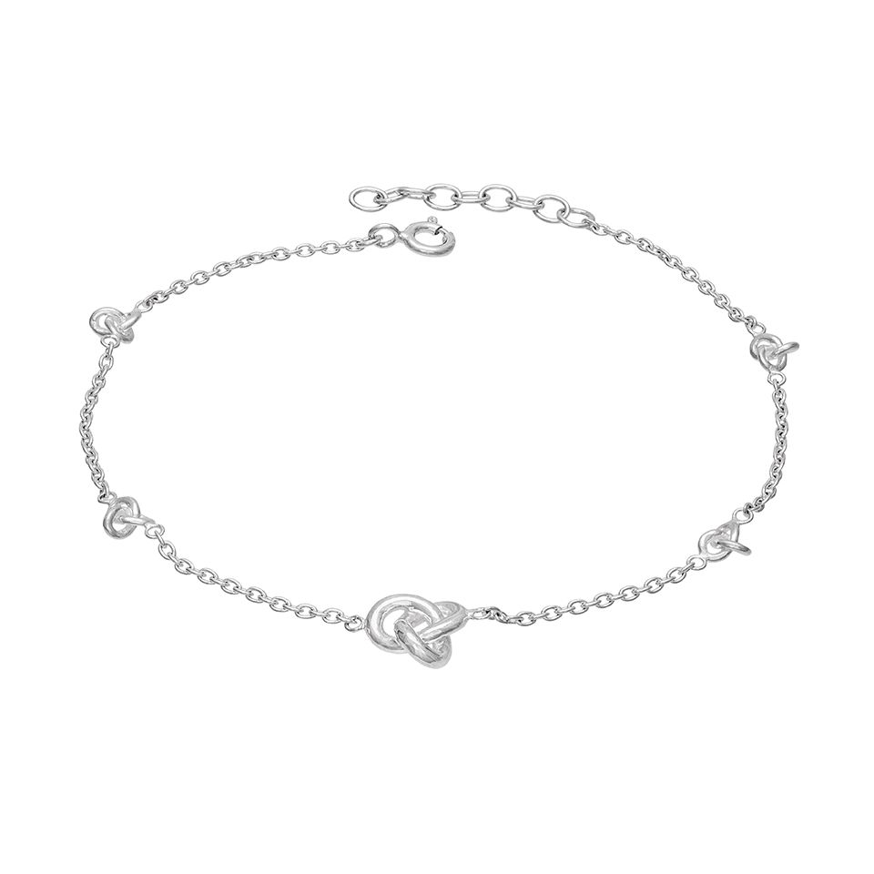 Armband i äkta silver med knutar