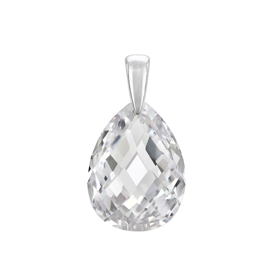Droppformad hängsmycke i äkta silver