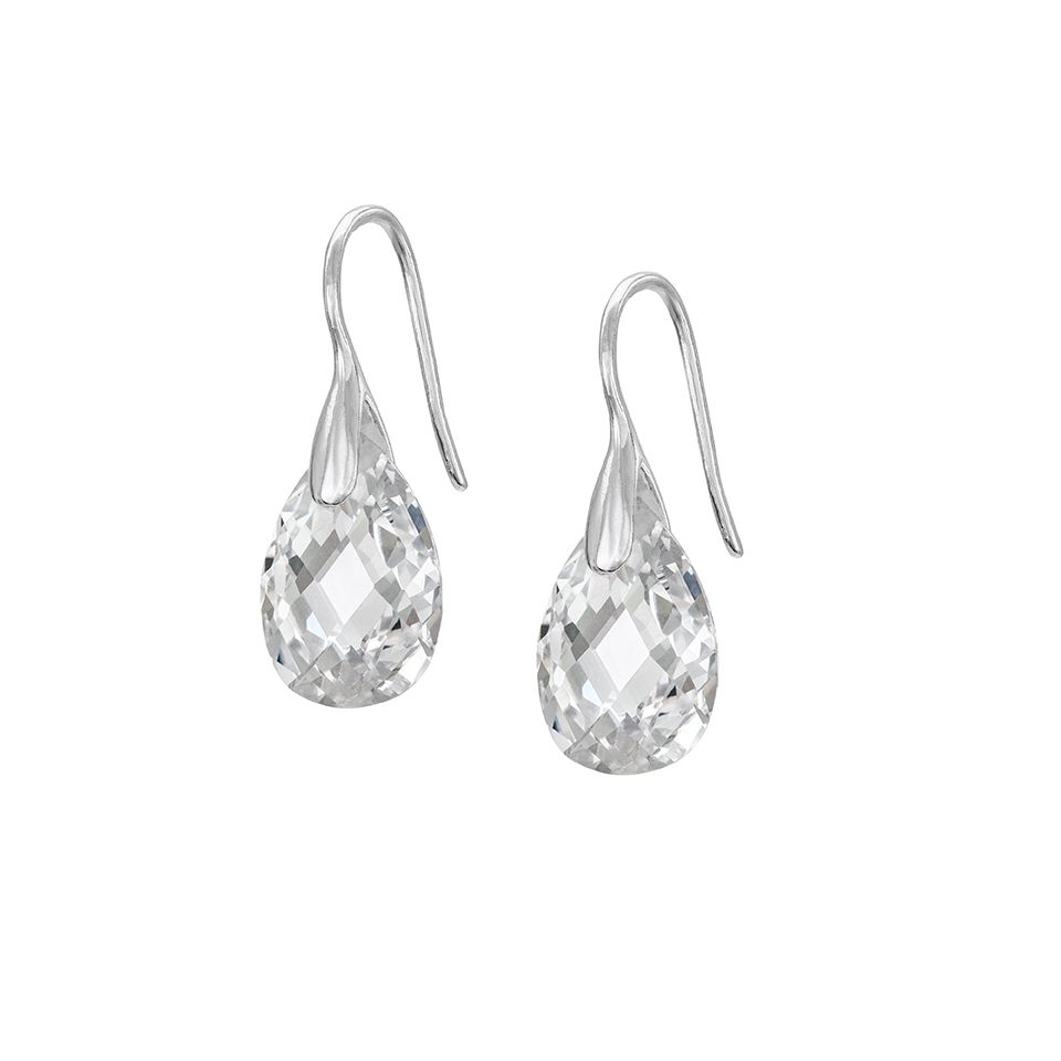 Droppformade örhängen i äkta silver