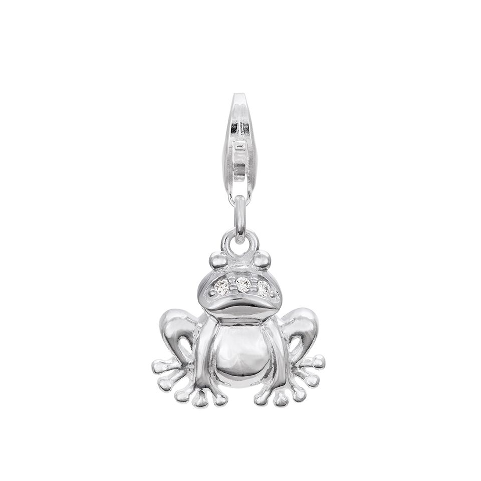 Berlock i äkta silver med en groda