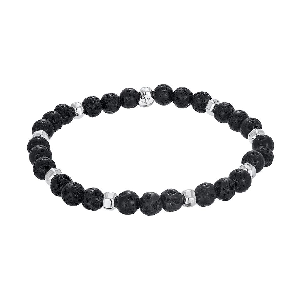 Armband i &auml;kta silver 18,5cm