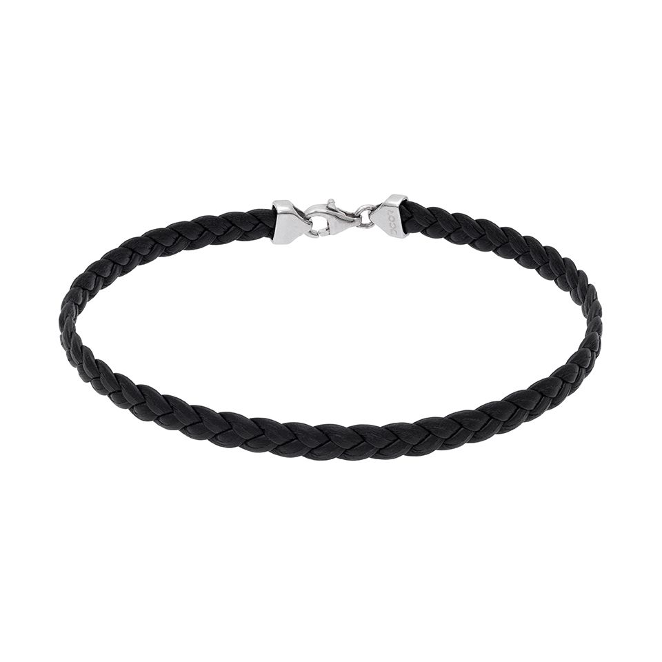 Armband i äkta flätat läder 21cm