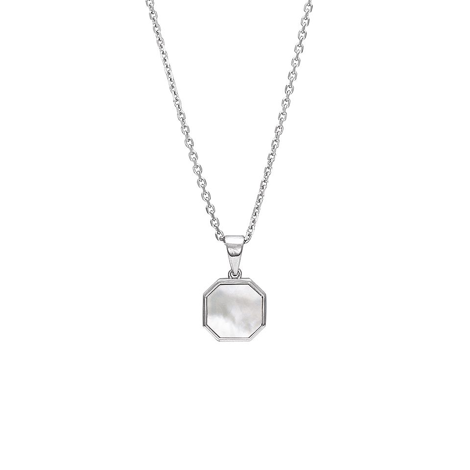 Halsband i äkta silver med pärlemor