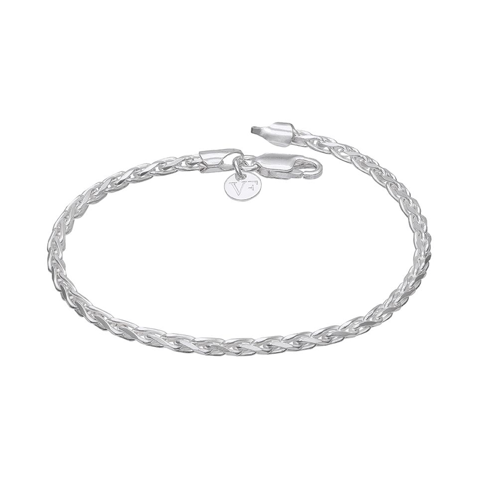 Armbandskedja i äkta silver 18cm - Guldfynd