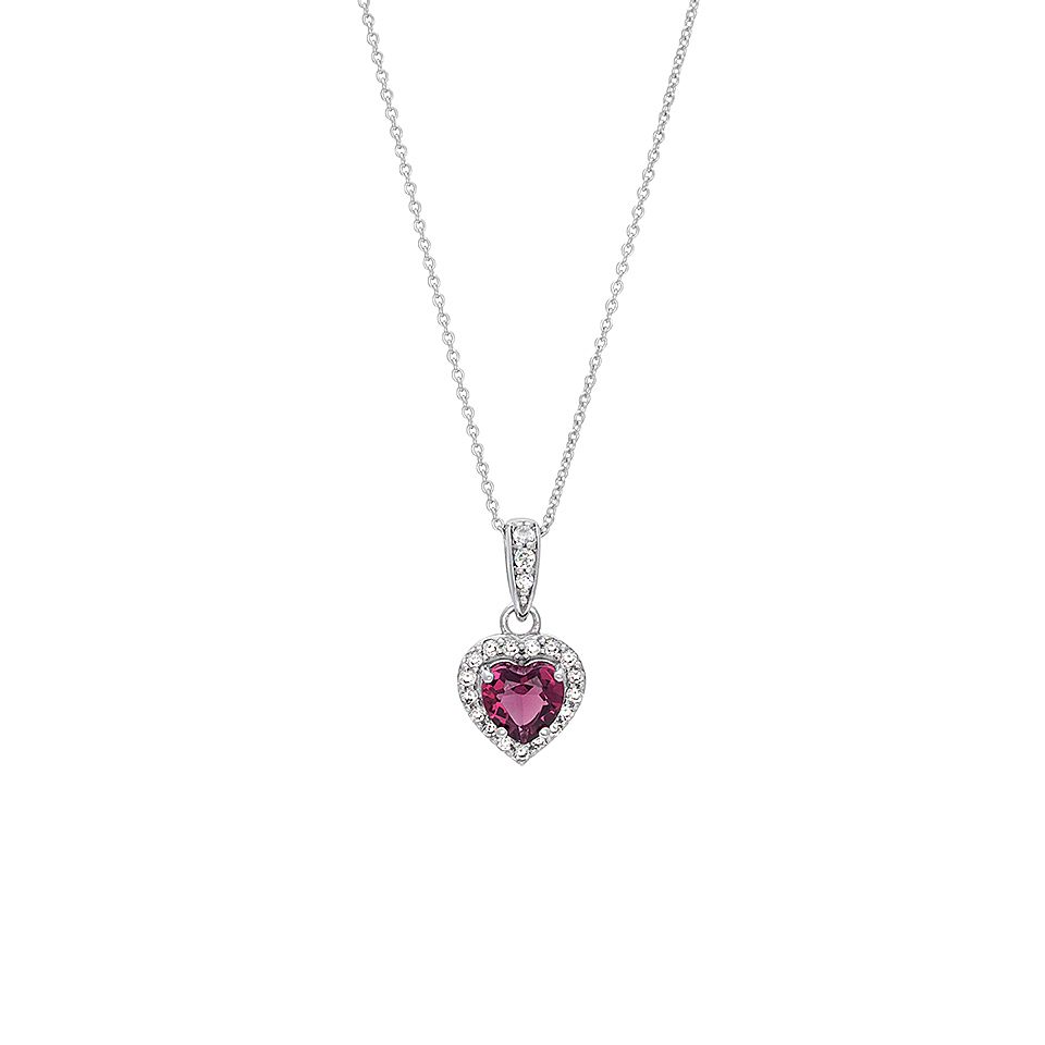 Halsband i äkta silver med hjärta